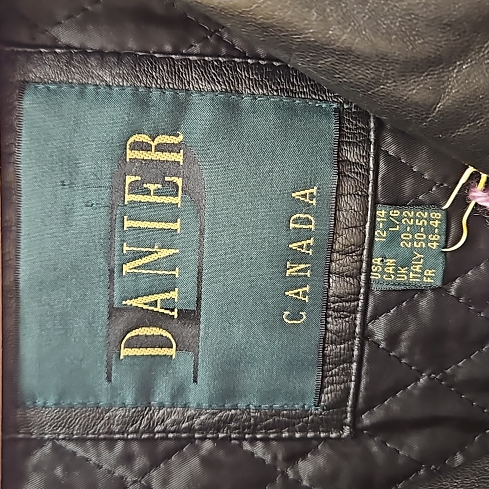 Danier Long Line Leather Jacket with Faux Fur Collar - Picture 2 of 7